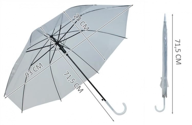Przezroczysty parasol