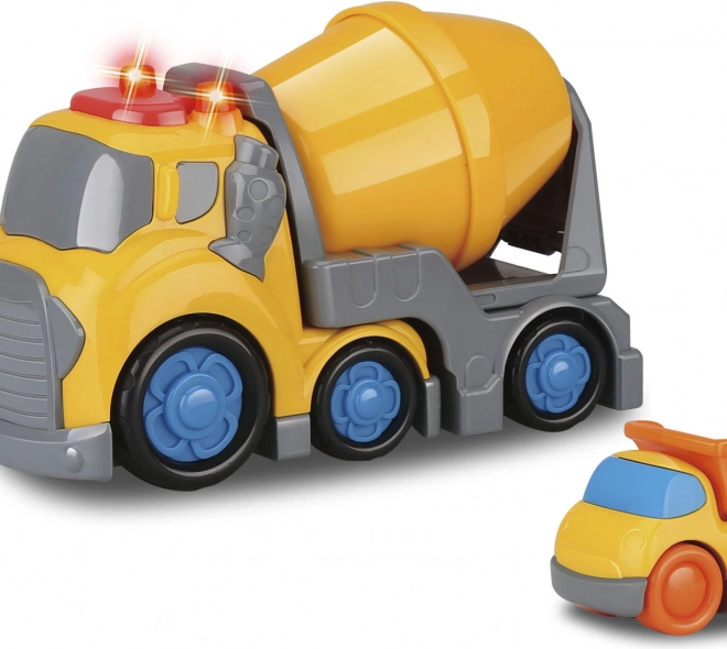 Kiddy betoniarka z efektami i mini wywrotka