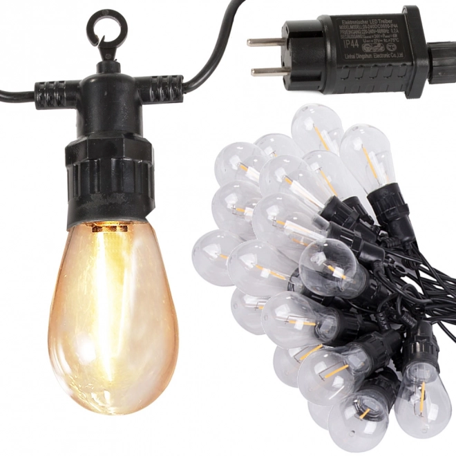 Ogrodowa girlanda świetlna z 20 żarówkami LED