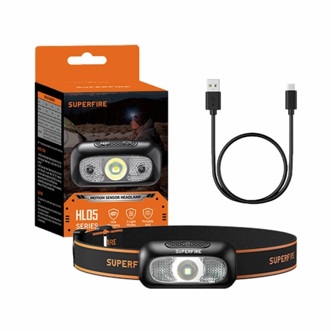 Latarka Superfire HL05-D, 110 lm, USB