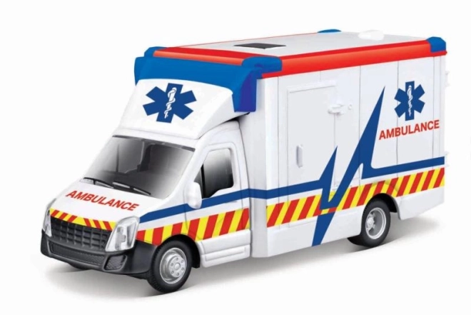Ambulans z noszami Bburago 1:43
