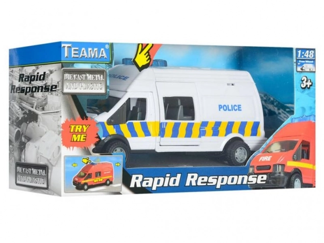 Metalowy samochód Rapid 1:48 z dźwiękiem