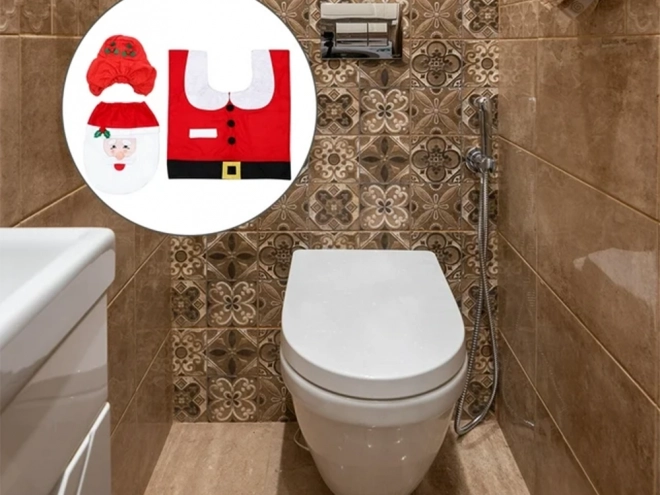 Świąteczny zestaw łazienkowy Święty Mikołaj