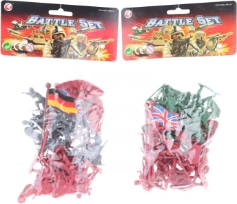 Plastikowi żołnierzyki w woreczku – dwa kolorowe zestawy