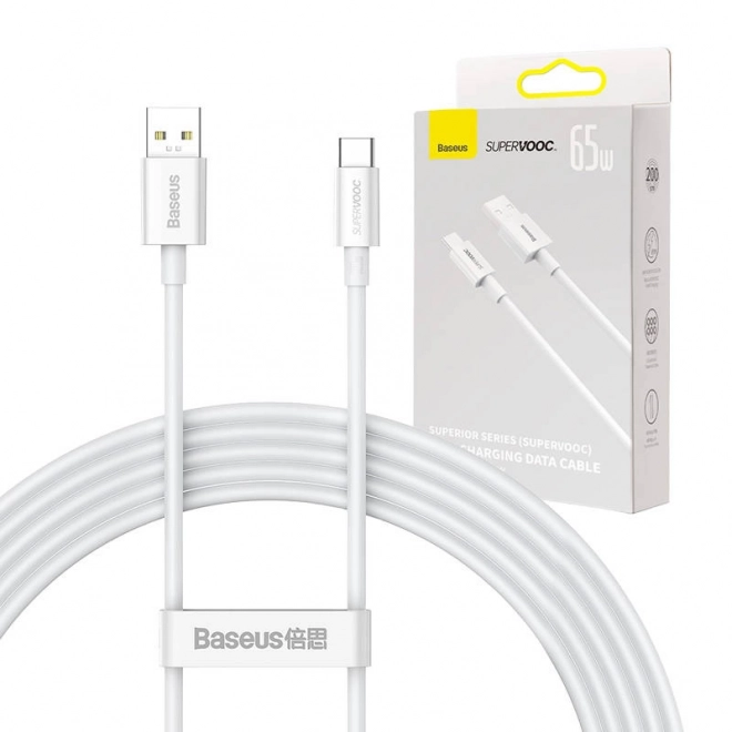 Kabel USB-C Baseus Superior Series 65W, 2m biały