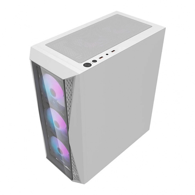 Obudowa komputerowa Darkflash DK352 Plus z 4 wentylatorami (czarno-biała)