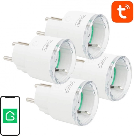 Inteligentne gniazdko Wi‑Fi z pomiarem zużycia GOSUND SP111 3680 W 16 A – Zestaw 4 szt.