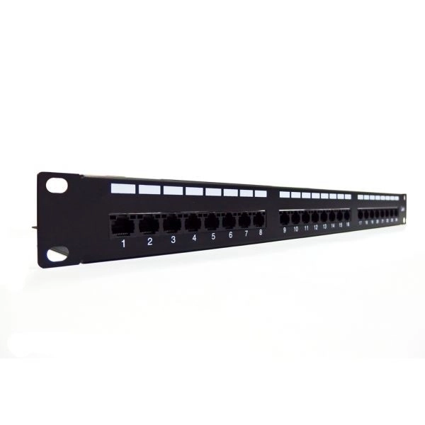 Panel krosowy 19" z 24 portami, kategoria 6, typ U/UTP