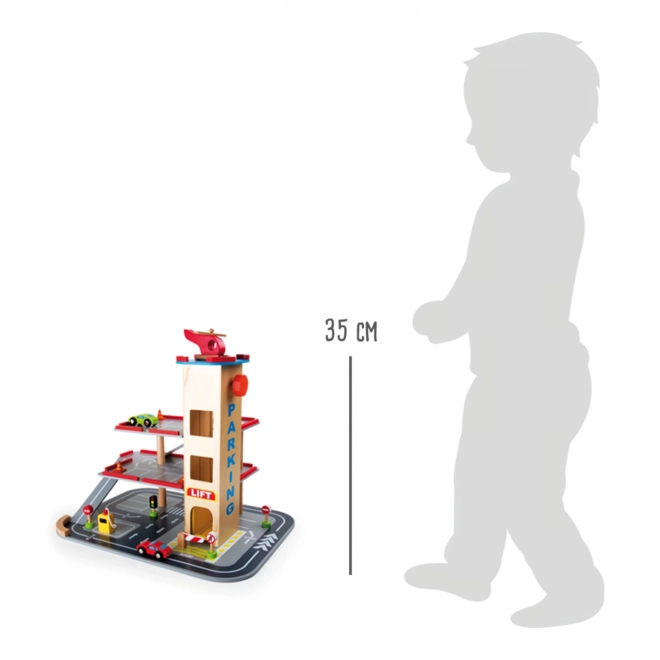 Drewniany parking z windą - Small Foot