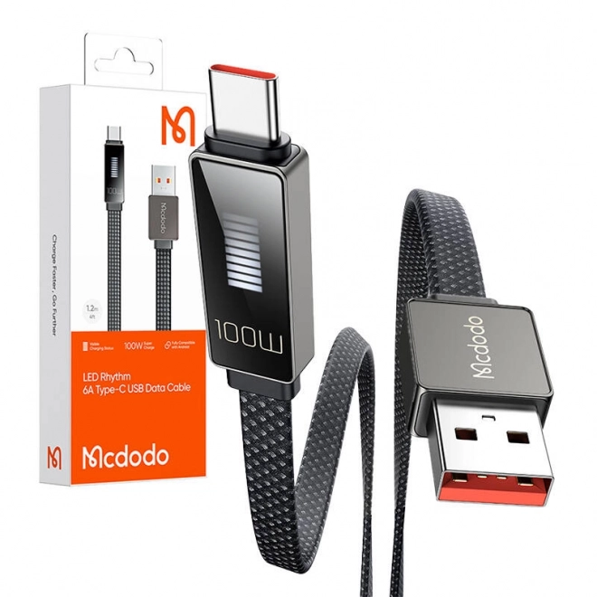 Kabel Mcdodo CA-4980 USB na USB-C z wyświetlaczem 1,2 m (czarny)