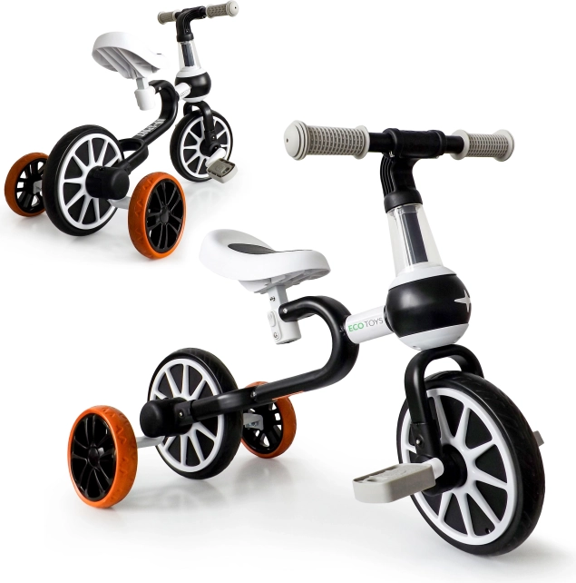 Biegówka i rowerek 4w1 czarny ECOTOYS
