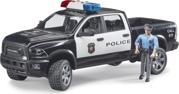 bruder policyjny terenowy pick-up ram z policjantem