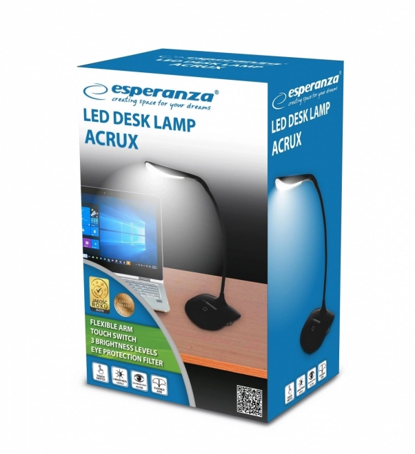 Czarna lampa stołowa Acrux vedl