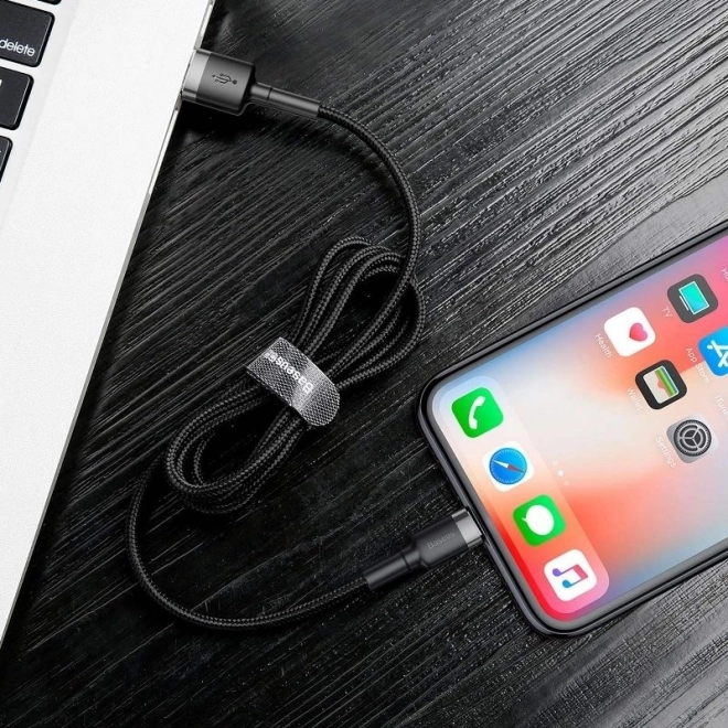 Baseus Cafule USB Lightning Kabel 2A 3m (Czarny Szary)