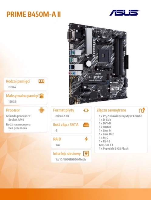 Płyta główna ASUS Prime B450M-A II