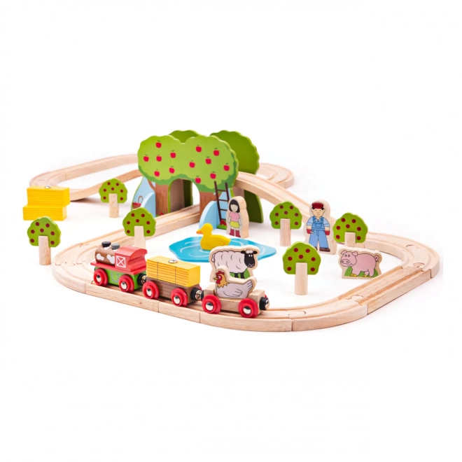 Bigjigs Rail Drewniana kolejka farma