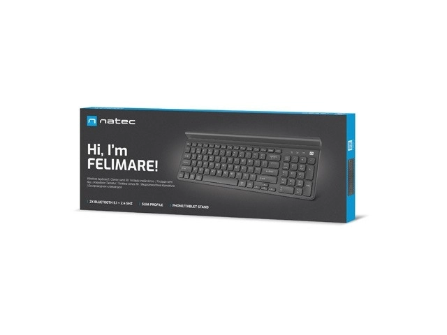 Natec Felimare Klawiatura bezprzewodowa Bluetooth czarna