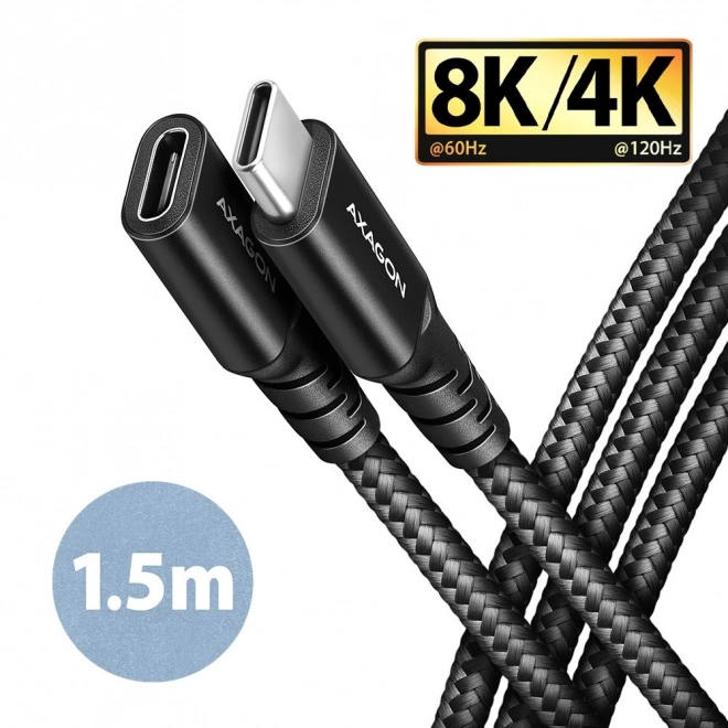 BUCM32-CF15AB Gen2 USB-C – przedłużający kabel USB‑C 1,5 m, 5 A, 20 Gb/s, PD 240 W, w oplocie