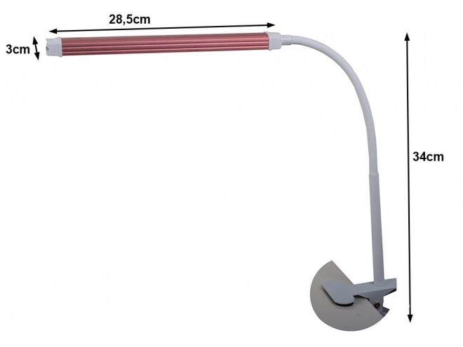 Lampa stołowa z USB klipem do kosmetyki