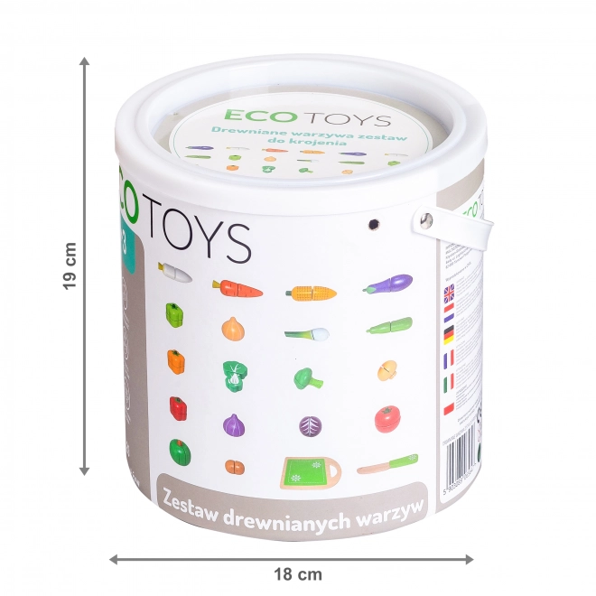Drewniane warzywa do krojenia 20 szt. Ecotoys