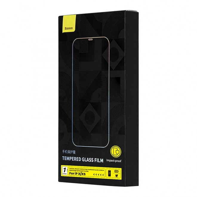 Baseus Crystal ochrona prywatności szkło hartowane dla iPhone X/XS
