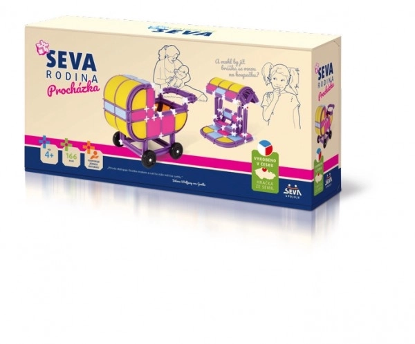 Klocki SEVA RODZINA Spacer plastik 166szt w pudełku 32x17x8cm