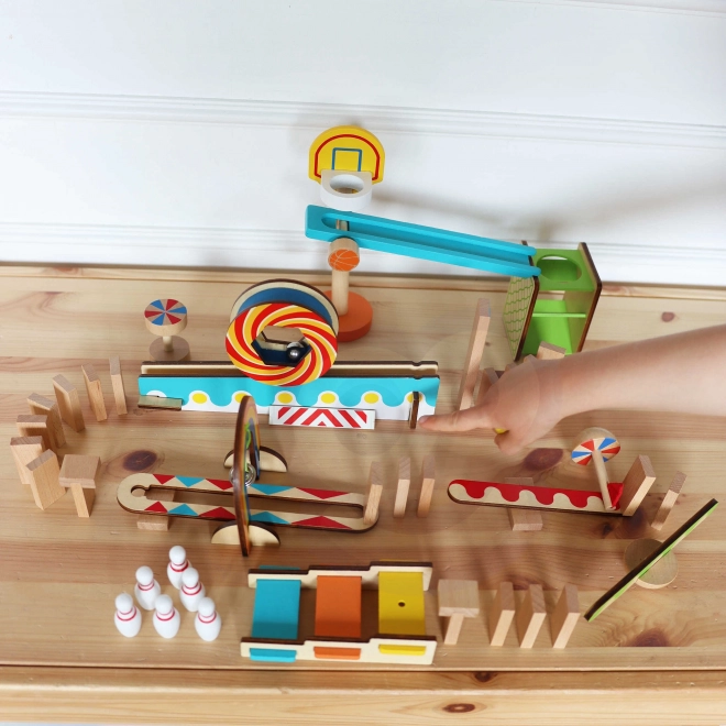 Drewniane klocki domino / domino puzzle Tooky Toy