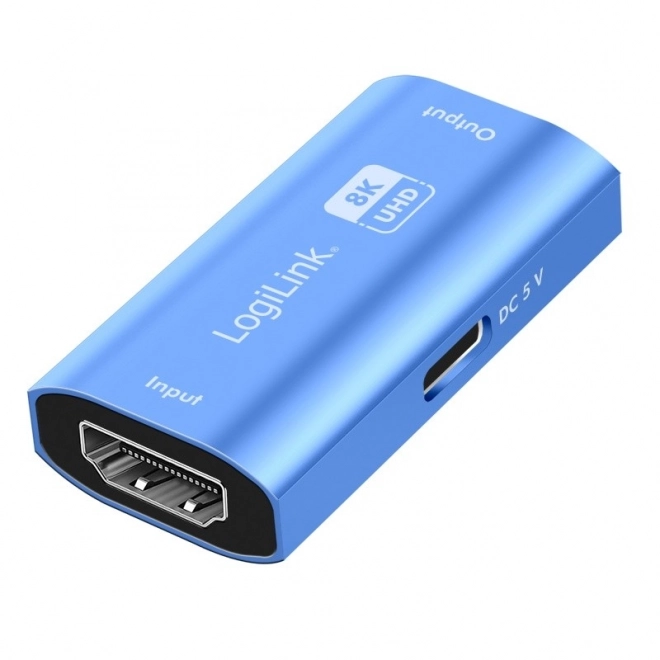 Repeater HDMI 8K/60HZ HDCP2.3, niebieski aluminium