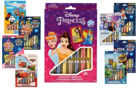 Piaskowanie Disney 2w1 mix wzorów w pudełku