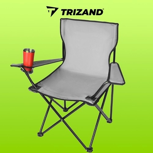 Rybarskie / kempingowe krzesło składane / fotel - szary