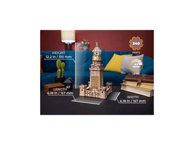 Ugears 3D drewniane mechaniczne puzzle Latarnia Aleksandryjska