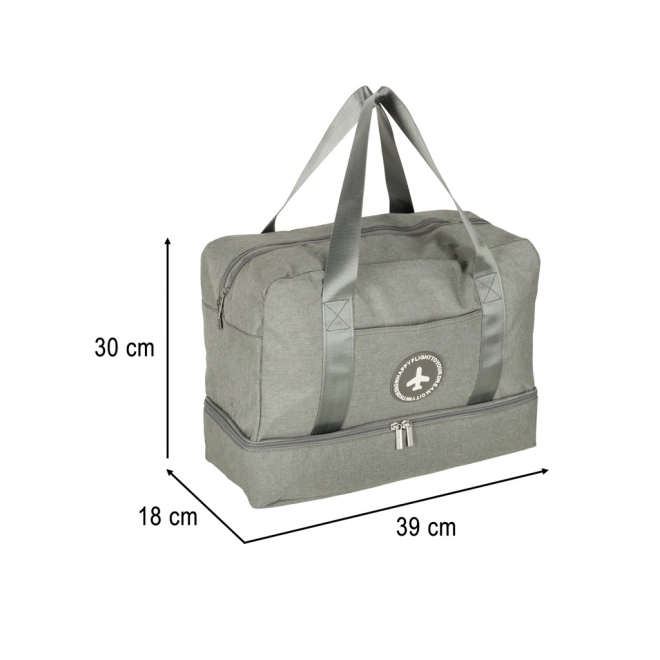 Torba podróżna do bagażu podręcznego 39 x 18 x 30 cm szara