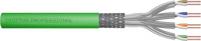 Kabel instalacyjny CAT 8.2 S/FTP Dca LS0H 100 m zielony