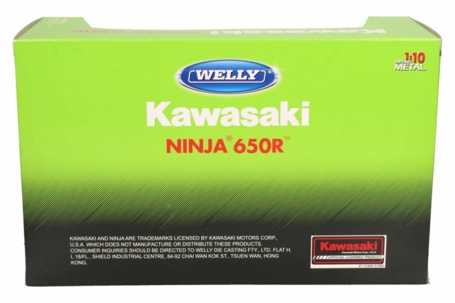 Welly Motocykl Kawasaki Ninja 650R 1:10 zielony