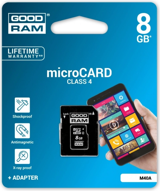 Karta pamięci GOODRAM microSDHC 8GB z adapterem