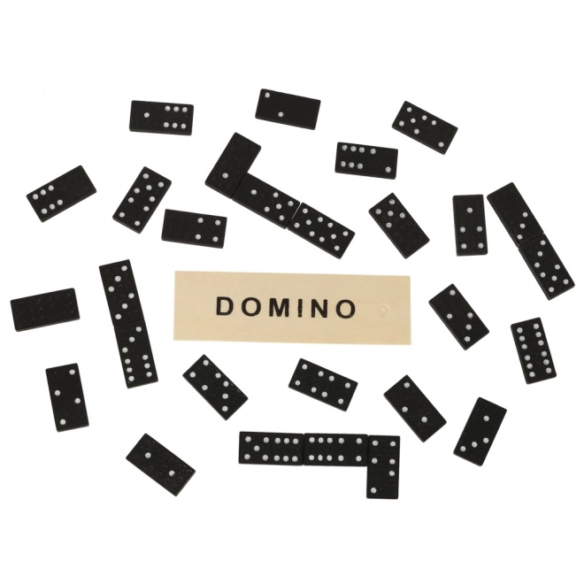 Drewniane domino do zabawy rodzinnej