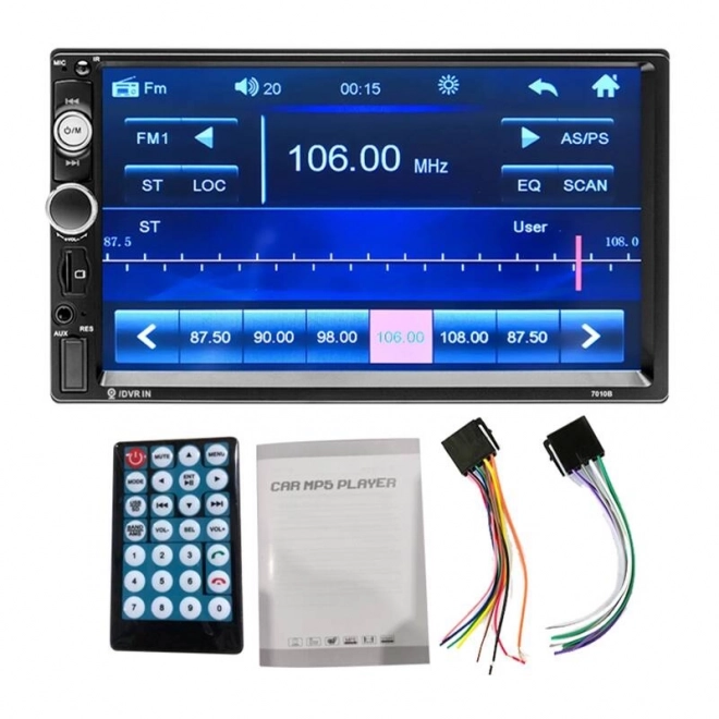 Podofo monitor multimedialny do auta 7" z Bluetooth i Mirror Link