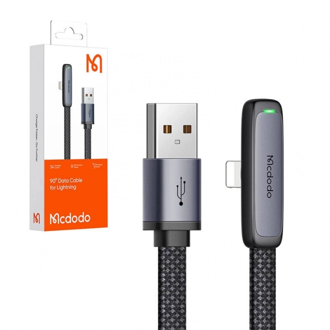 Mcdodo CA-2791 Kabel kątowy USB na Lightning, 1,8 m (czarny)