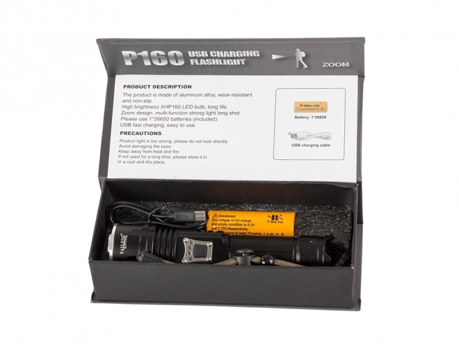 Wojskowa latarka taktyczna Bailong z LED CREE XHP160