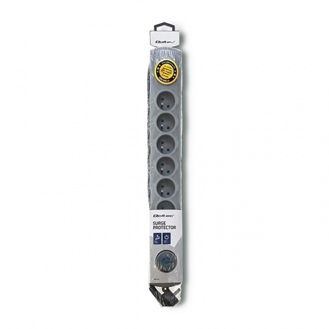 Ochrona przepięciowa Quick Switch, 8 gniazdek, 1,8 m, szara