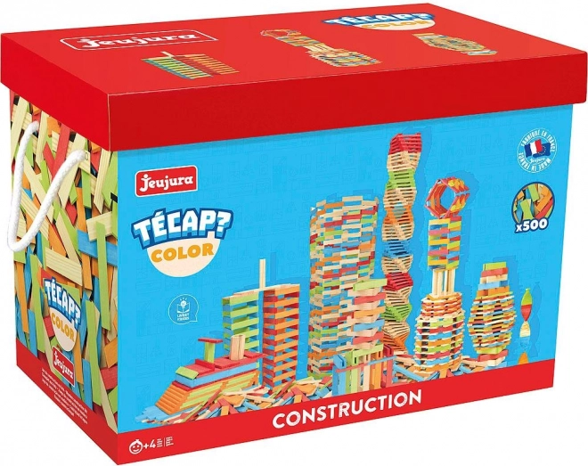 Jeujura drewniana konstrukcyjna Técap Color 500 elementów