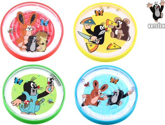 gra kulkowa Krecik – plastikowa łamigłówka 9 cm