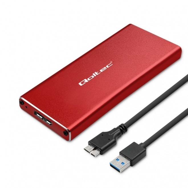 Szafa | Obudowa na dysk M.2 SSD | SATA | NGFF | USB 3.0 | Superszybkość 5Gb/s | 2TB | Czerwony kolor