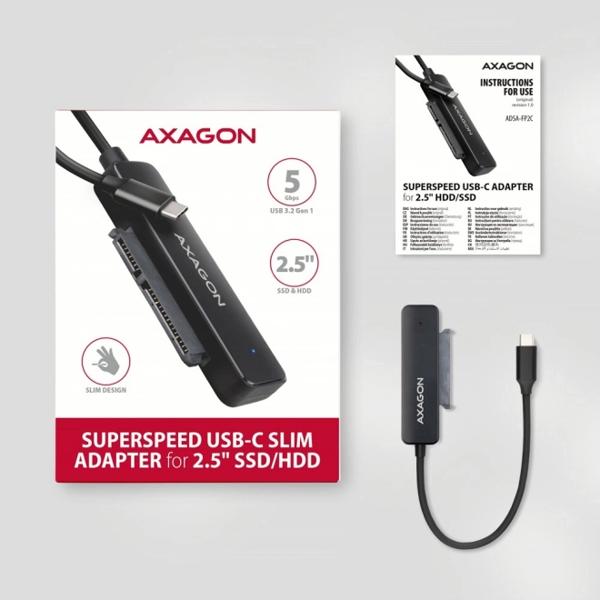 Adapter USB-C na SATA HDD/SSD AXAGON FASTPort2