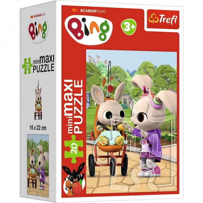 Minipuzzle miniMaxi 20 elementów Przyjaciele Binga/Króliczek Bing