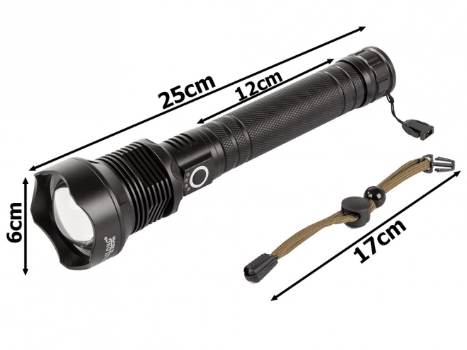 Wojskowa taktyczna latarka z Cree LED XHP90 Zoom Balong