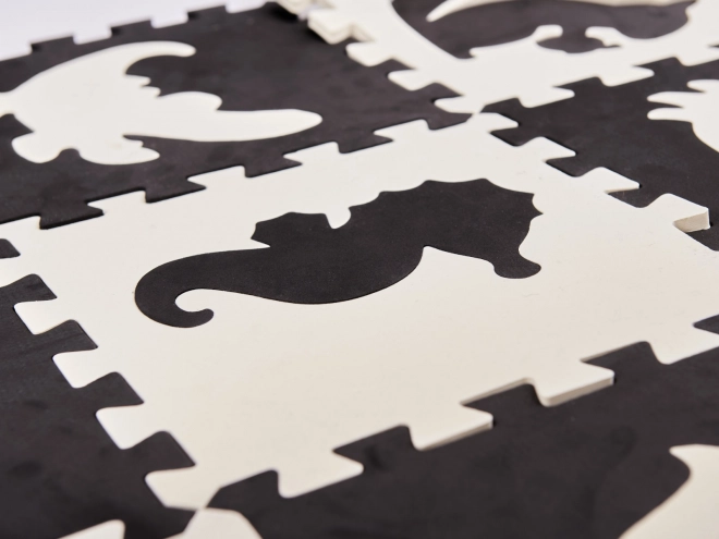 Kontrastowe piankowe puzzle ze zwierzętami - 25 sztuk