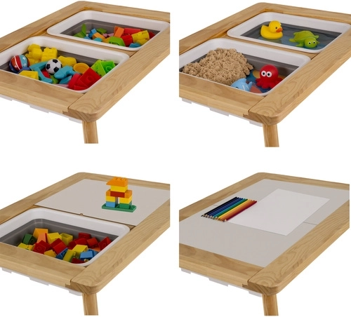 Dwustronny blat i 2 wyjmowane pojemniki