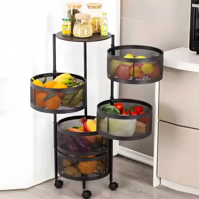 Organizer kuchenny z półkami obrotowymi, 5 poziomów, metalowy, ModernHome