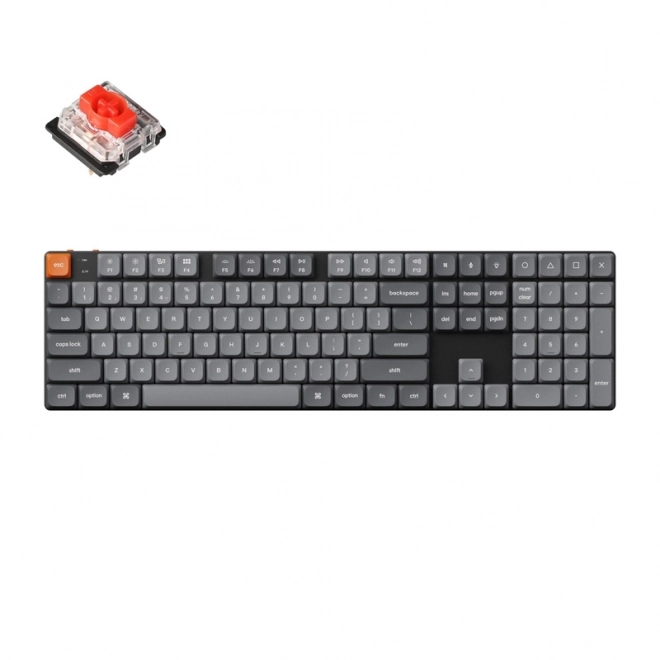 Bezprzewodowa niskoprofilowa klawiatura Keychron K5 Max z RGB i czerwonymi przełącznikami